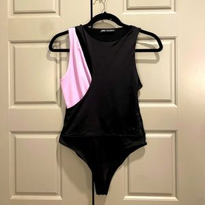 Zara cutout color block bodysuit